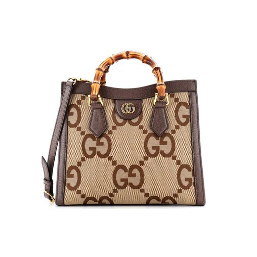 GUCCI Diana NM Bamboo Handle Tote – GG Canvas Women Bag