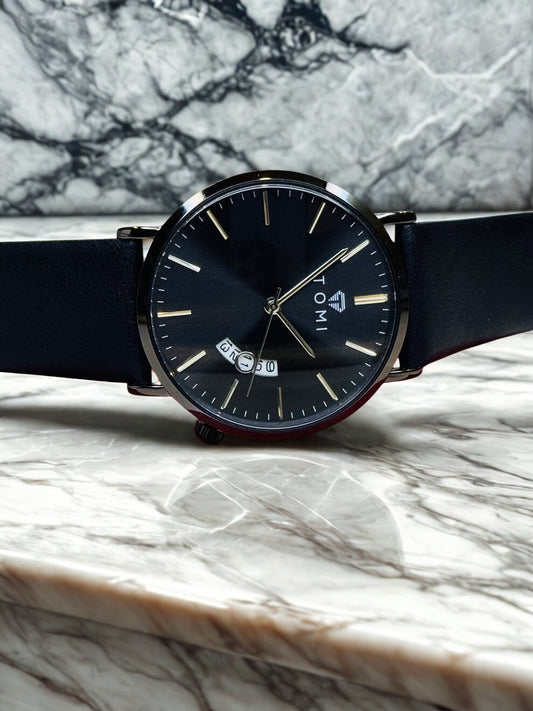 TOMI T-18 QUARTZ LUXURY STAINLESS STEEL WRIST WATCH FOR MEN