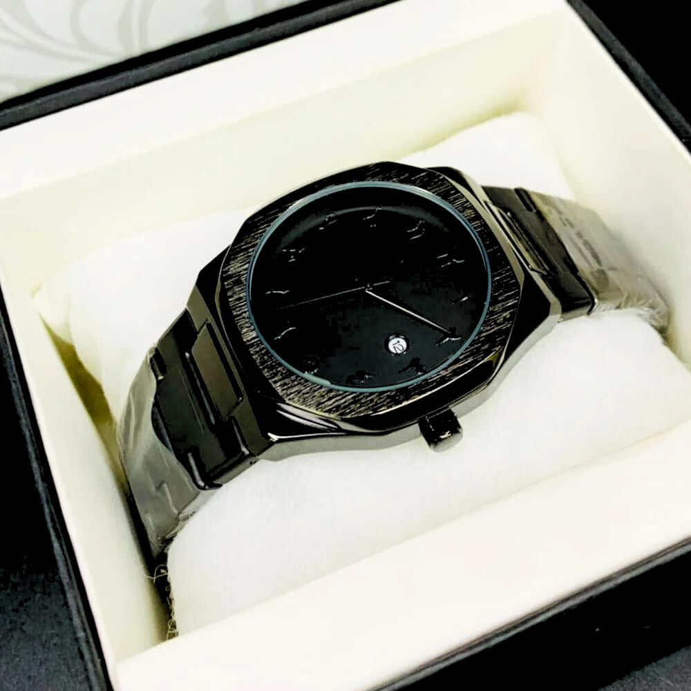 Arabic Edition Black Watch Aura With Date-High Quality Stainless Steel Heavy Weight Edition (130g)