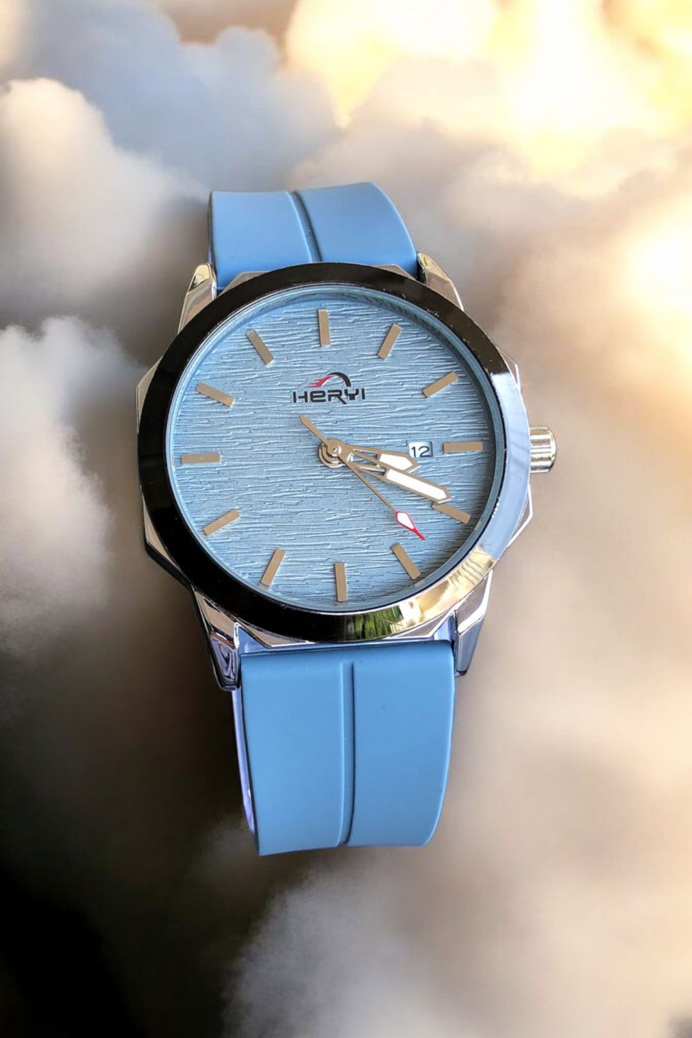 HERYI- Sky Blue Dial with Sky Blue Magnetic Strap Luxury Watch