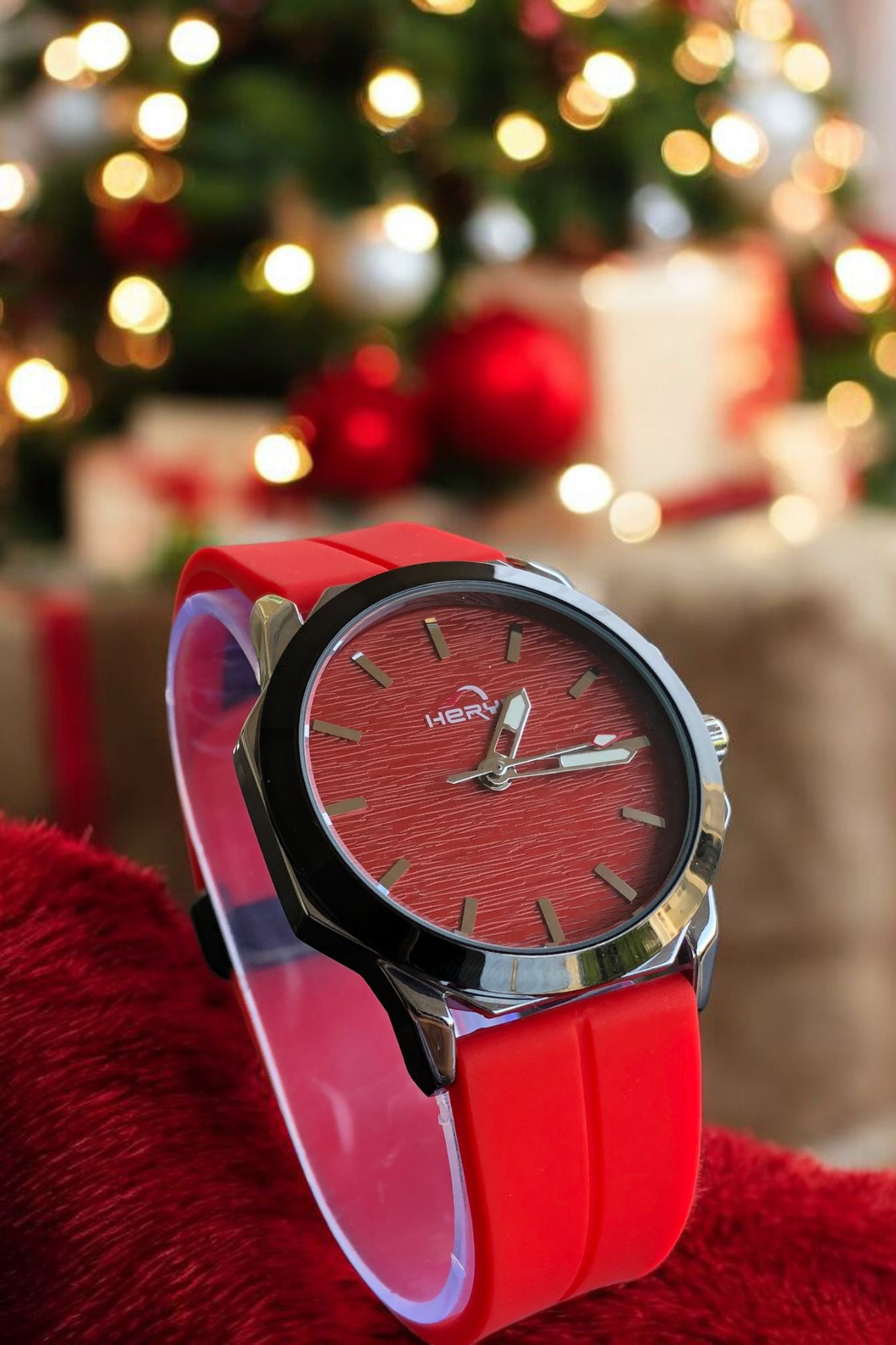 HERYI- Red Dial with Red Magnetic Strap Luxury Watch