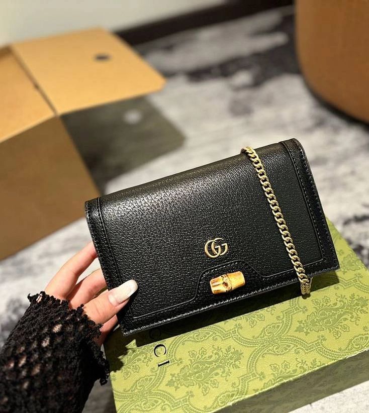 GUCCI Diana Mini – Women Bag with Bamboo Closure (Black)