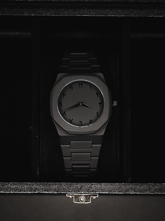 Black Arabic Unique Watch With Arabic Numbers