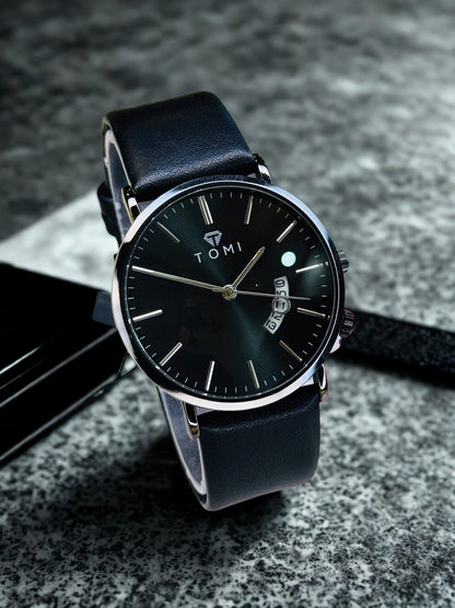 TOMI T-18 QUARTZ LUXURY STAINLESS STEEL WRIST WATCH FOR MEN