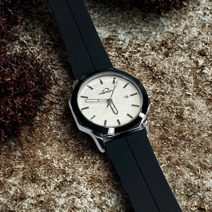 HERYI- Black Dial With Black Magnetic Strap
