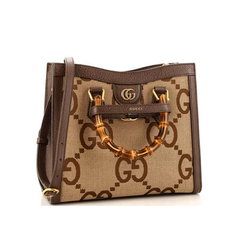 GUCCI Diana NM Bamboo Handle Tote – GG Canvas Women Bag