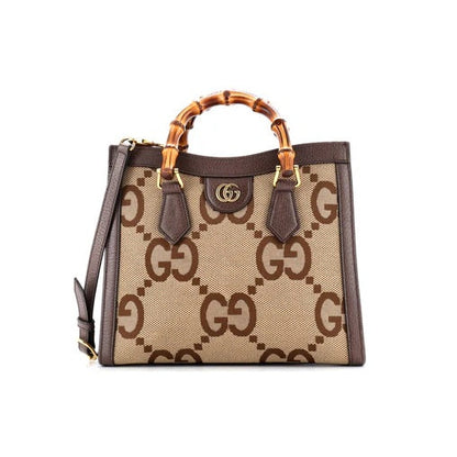 GUCCI Diana NM Bamboo Handle Tote – GG Canvas Women Bag