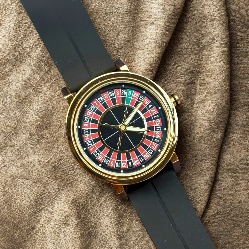 Rotatory Dial - Magnetic Lock & Silicon Strap Watch For Men's