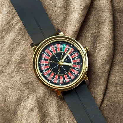 Rotatory Dial - Magnetic Lock & Silicon Strap Watch For Men's