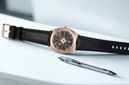 TOMI - T112 Men's Luxury Watch Date Quartz Square Dial Leather Strap