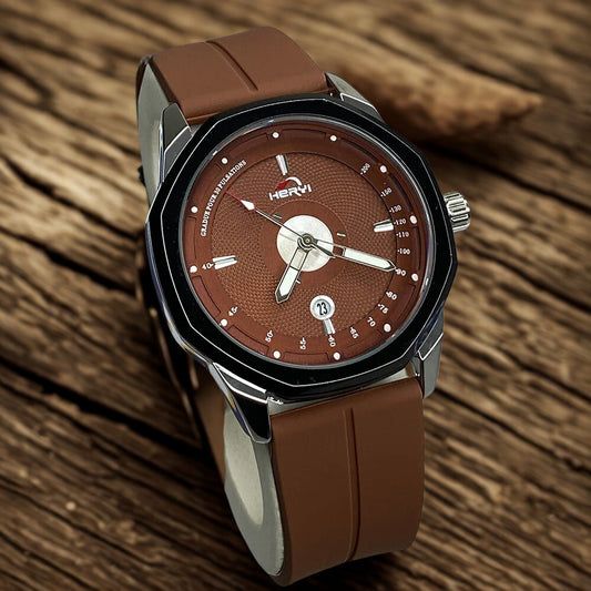 HERYI- Brown Dial With Brown Magnetic Strap