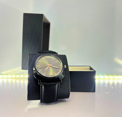 TOMI-Black Luxury Square Dial Watch