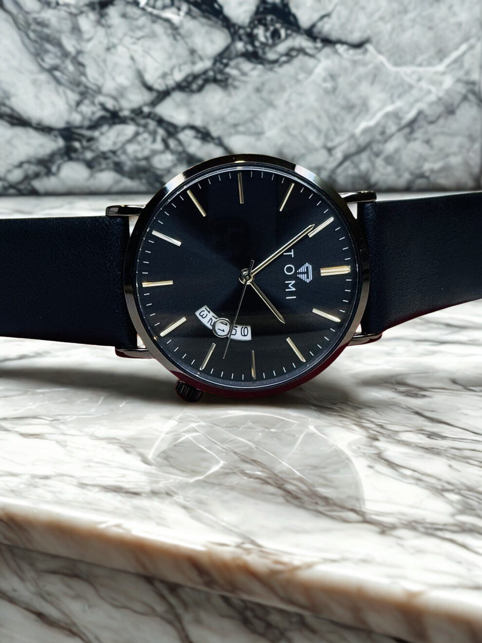 TOMI T-18 QUARTZ LUXURY STAINLESS STEEL WRIST WATCH FOR MEN