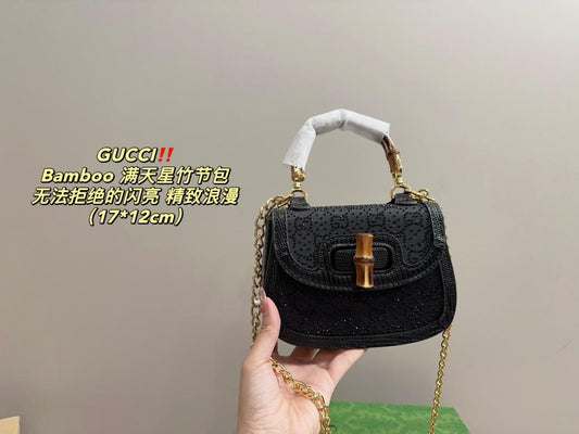 Gucci Bamboo 1947 Crystals Mini Bag – Luxury in Every Detail (Black)