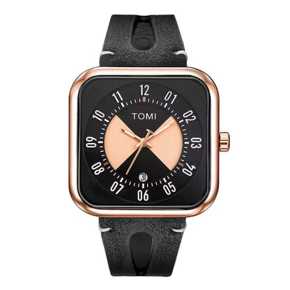Tomi T-94 Luxury Watch Inner Round Outer Square Dail