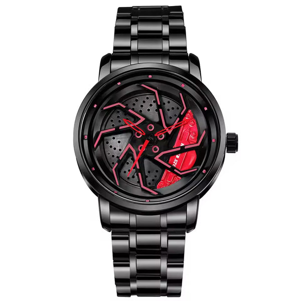 FIRE BLADE GYRO NS - Rotating Wheel With Chain Strap Watch