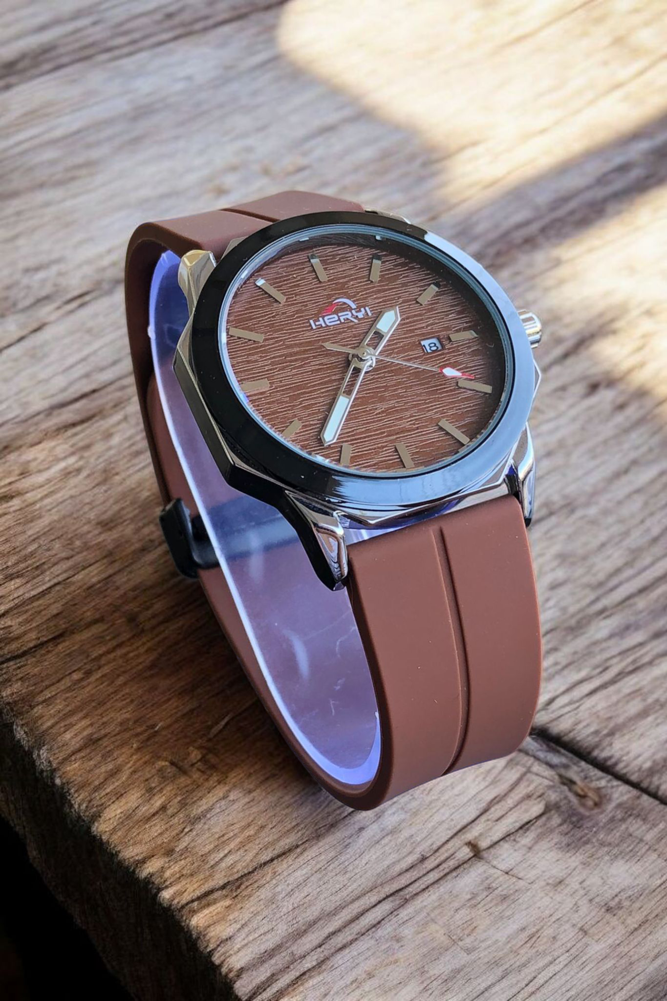 HERYI- Brown Dial With Brown Magnetic Strap