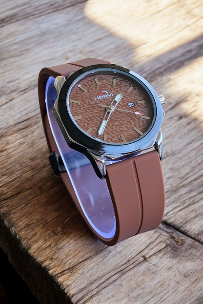 HERYI- Brown Dial With Brown Magnetic Strap