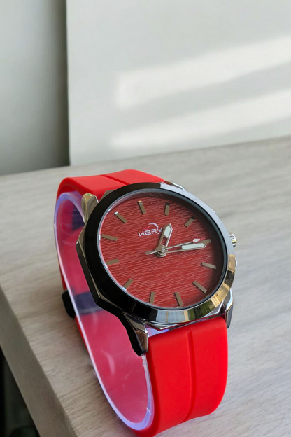 HERYI- Red Dial with Red Magnetic Strap Luxury Watch