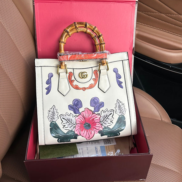 GUCCI RESTOCK – Bamboo Series Women Bag (White)