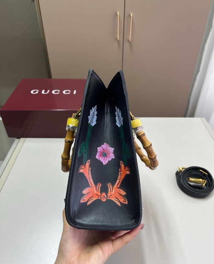 GUCCI RESTOCK – Bamboo Series Women Bag (Black/Green)