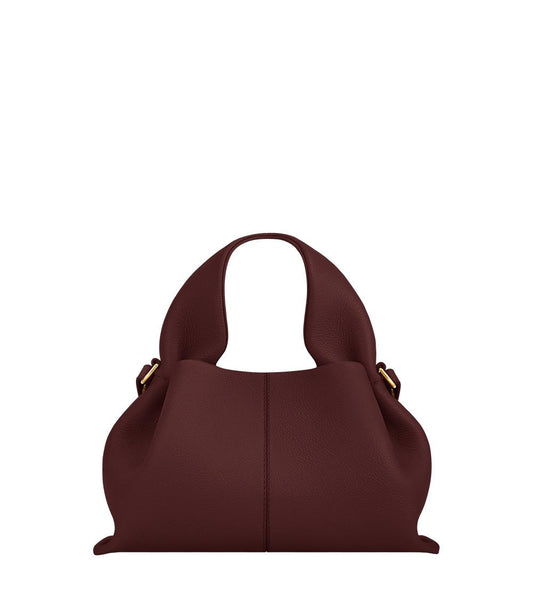 POLENE Numero Neuf Mini – Women Bag (Textured Ebony Edition) (Maroon)