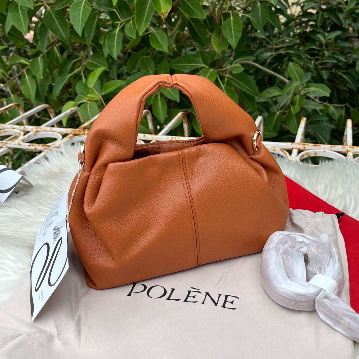 POLENE Numero Neuf Mini – Women Bag (Textured Ebony Edition) (Brown)