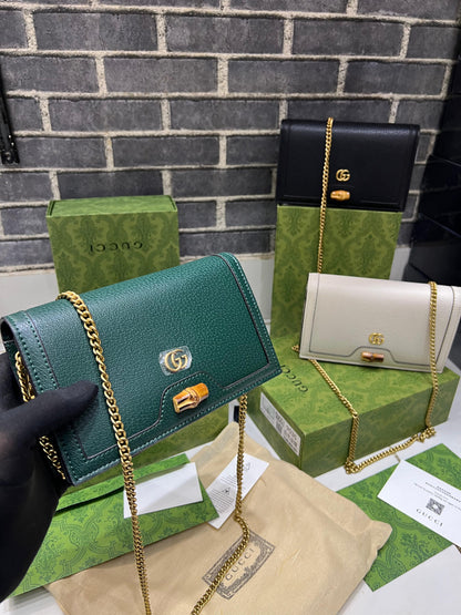 GUCCI Diana Mini – Women Bag with Bamboo Closure (Green)