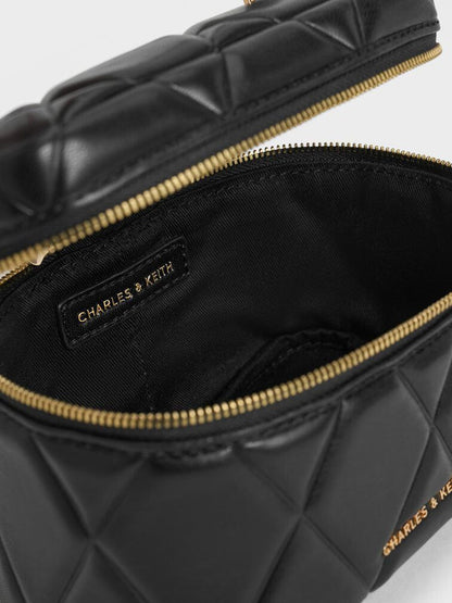 CHARLES & KEITH Crossbody – Women Bag with Long Chain (Black)