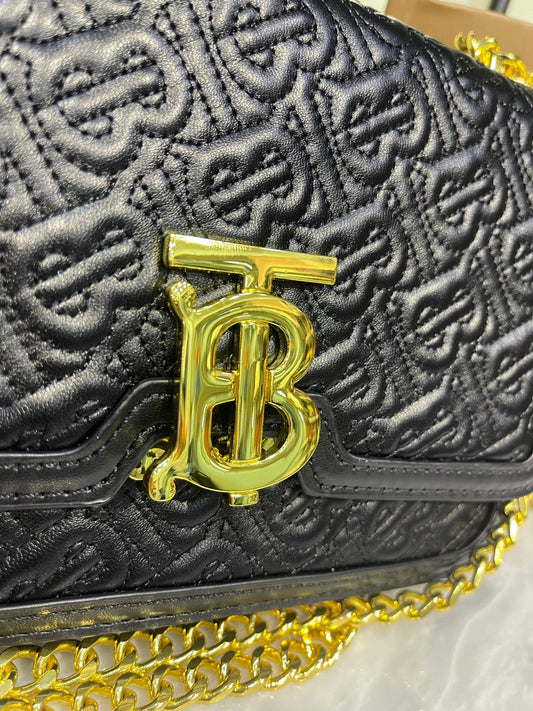 BURBERRY TB Small Shoulder – Women Bag (With Chain Strap)