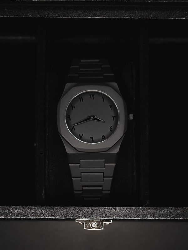 Black Arabic Unique Watch With Arabic Numbers