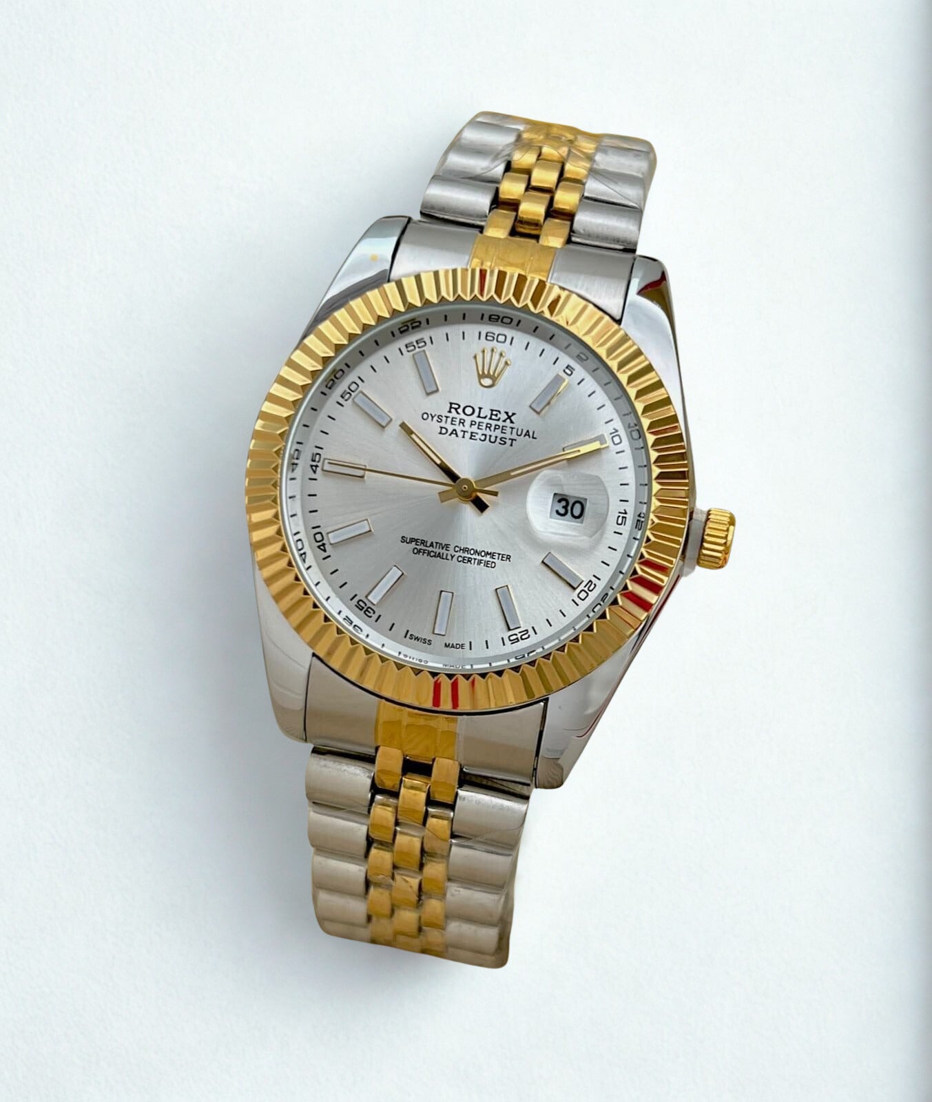 Rolex - DateJust - A White Dial Silver Gold Luxury Collection Watch