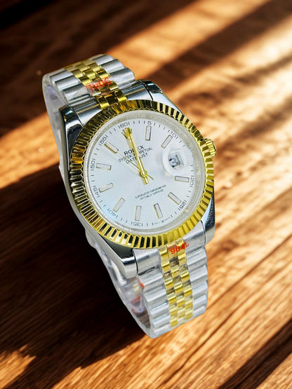 Rolex - DateJust - A White Dial Silver Gold Luxury Collection Watch
