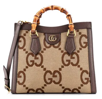 GUCCI Diana NM Bamboo Handle Tote – GG Canvas Women Bag