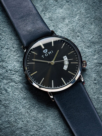 TOMI T-18 QUARTZ LUXURY STAINLESS STEEL WRIST WATCH FOR MEN